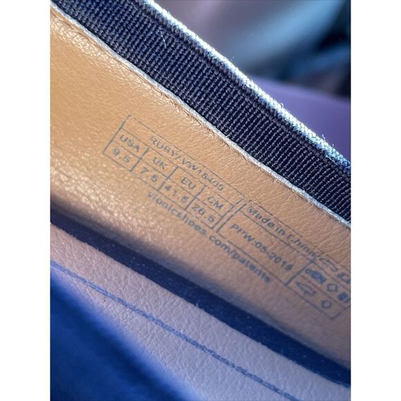 Vionic Ruby Womens Blue Leather Cap Toe Quilted Comfort Heels Size 9.5 - Picture 9 of 10